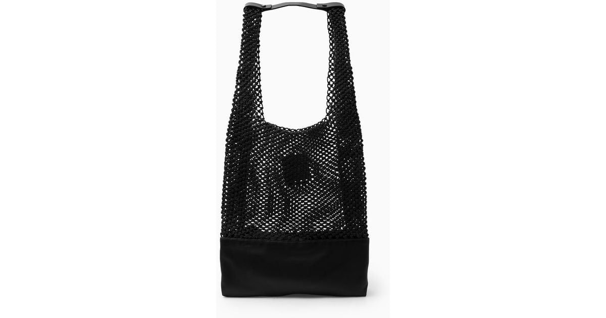 COS Hand-woven Tote Bag Leather in Black for Men Lyst UK
