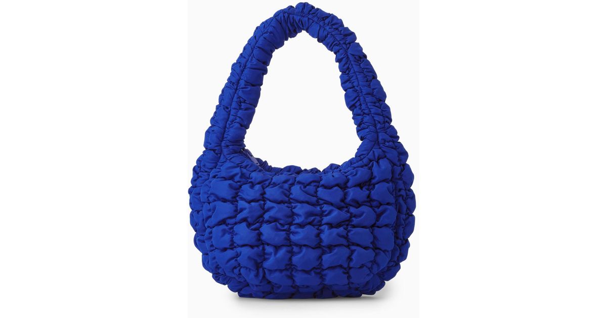 COS Cotton Quilted Mini Bag in Blue Lyst