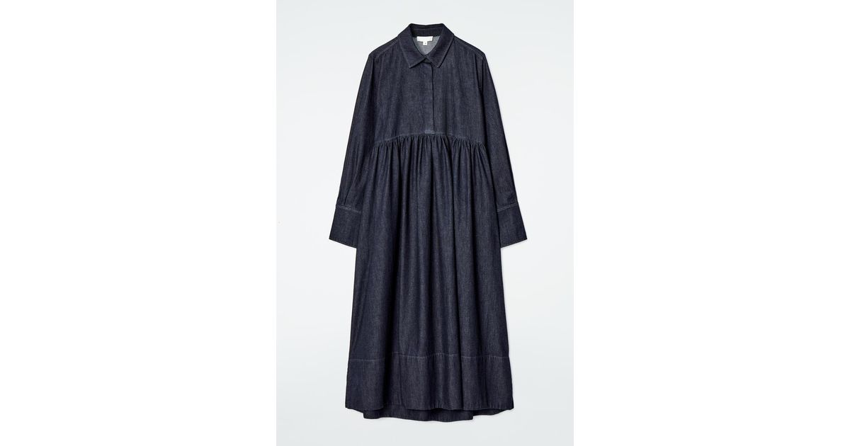 cos oversized denim shirt dress Cos Oversized Denim Shirt Dress - Blue