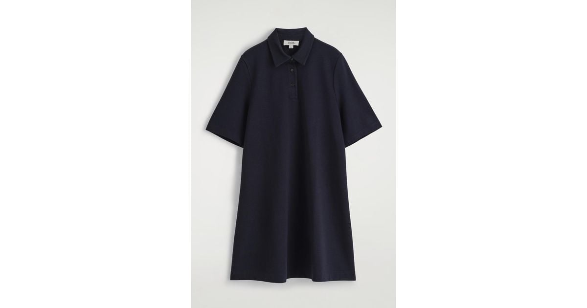 cos jersey polo mini dress in Black SUITSYOU:PROMO