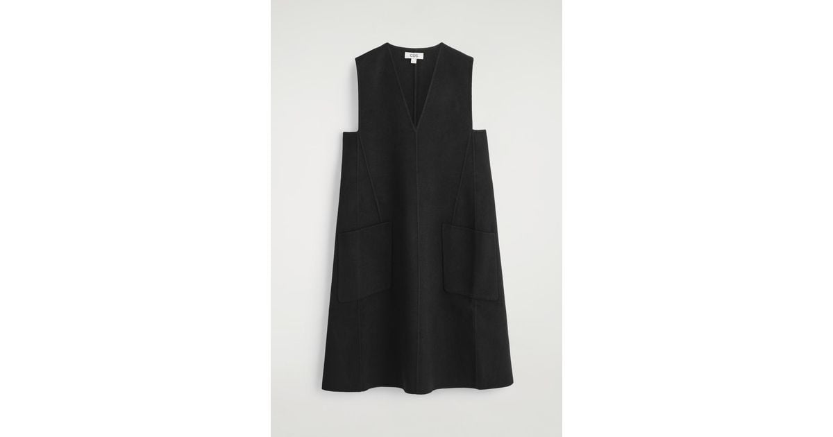 navy blue dress for baby girl COS - THE FUNNEL-NECK MERINO WOOL DRESS main image 0