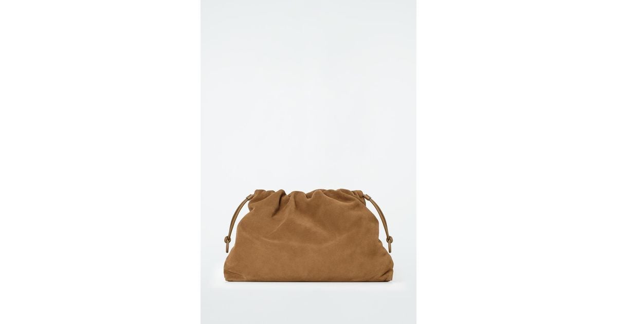 COS Cavatelli Clutch Bag in Brown | Lyst