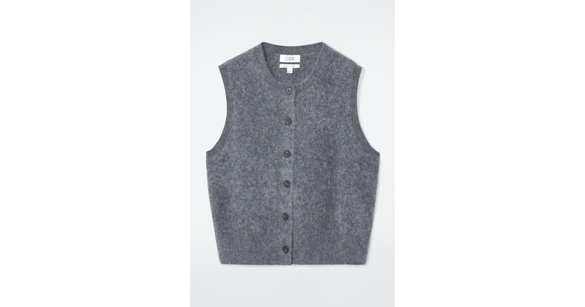 Tシャツ・カットソー SALVATORE FERRAGAMO Grey Stretch Cashmere Blend Vest kiton-sweater-