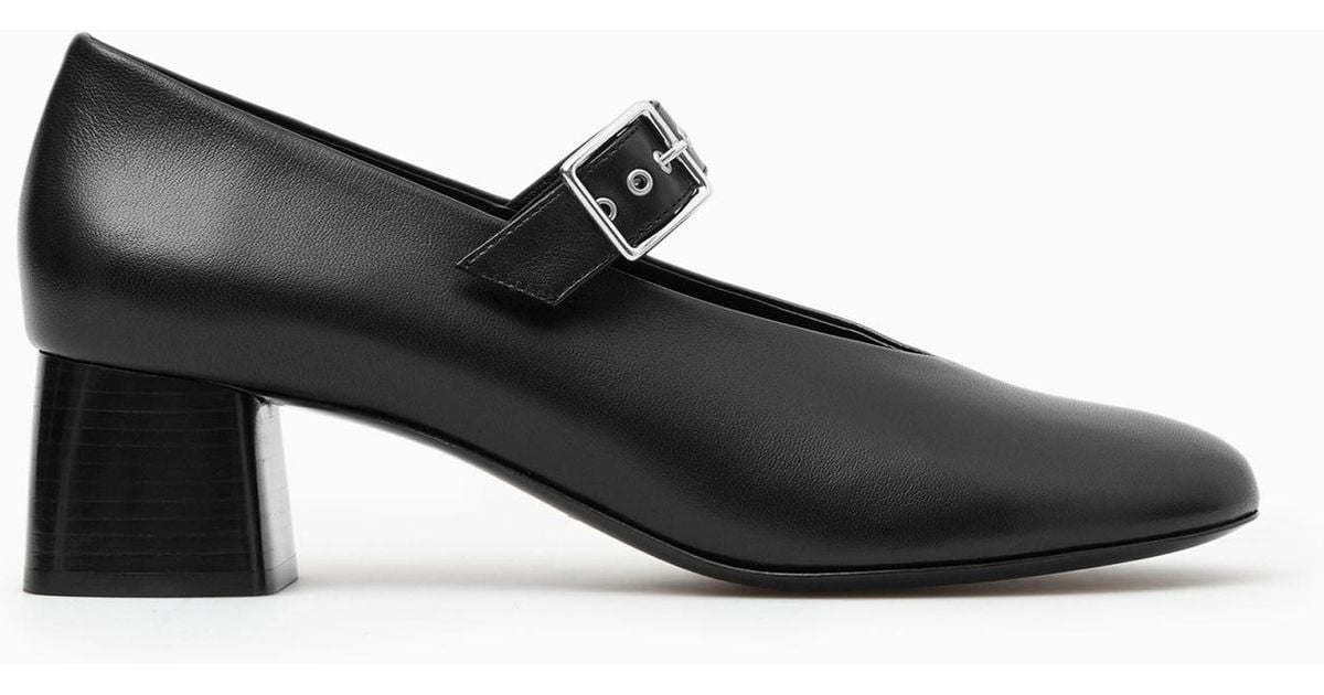 black block heel mary janes