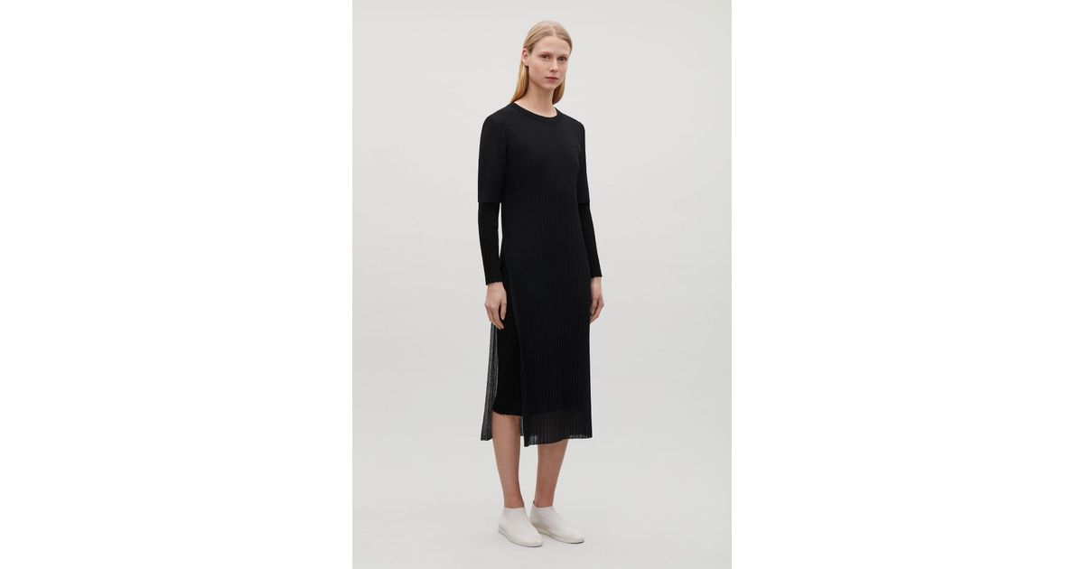 navy layered dress
