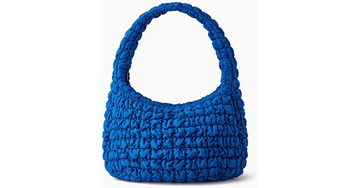 COS Oversized Quilted Crossbody Bag in Blue Lyst