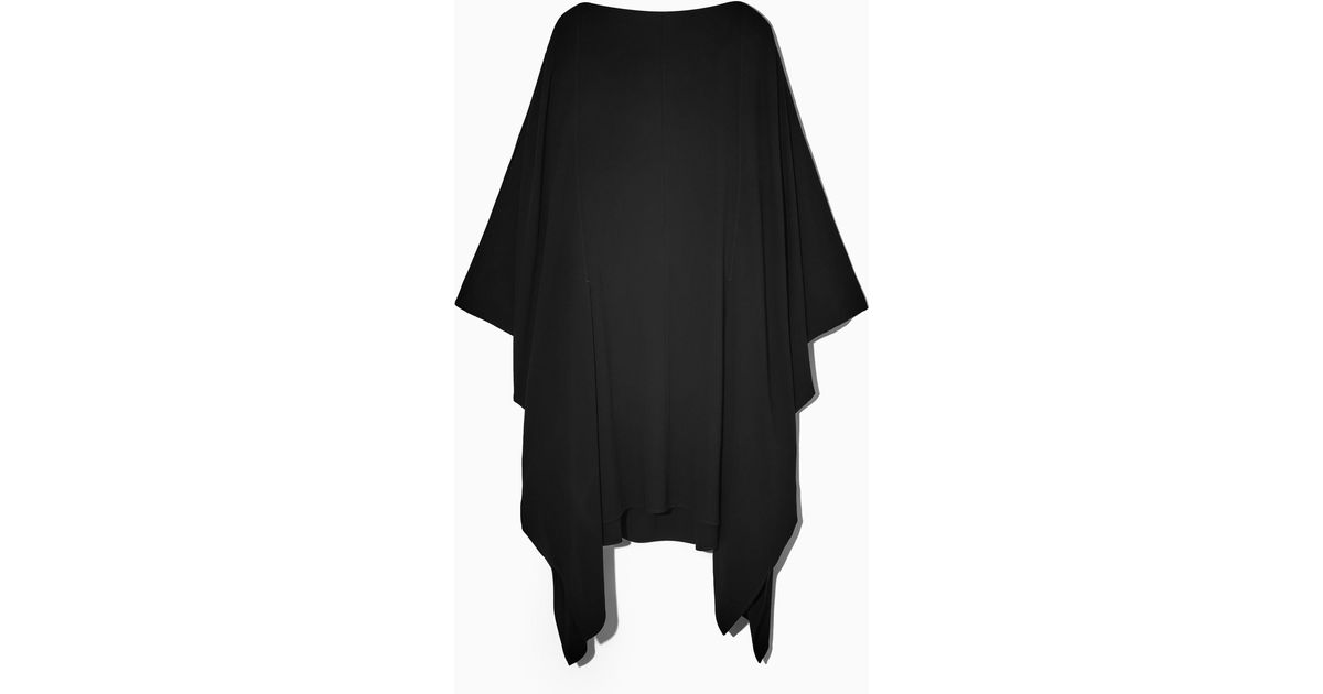 cos oversized kaftan dress OVERSIZED KAFTAN MIDI DRESS - BLACK