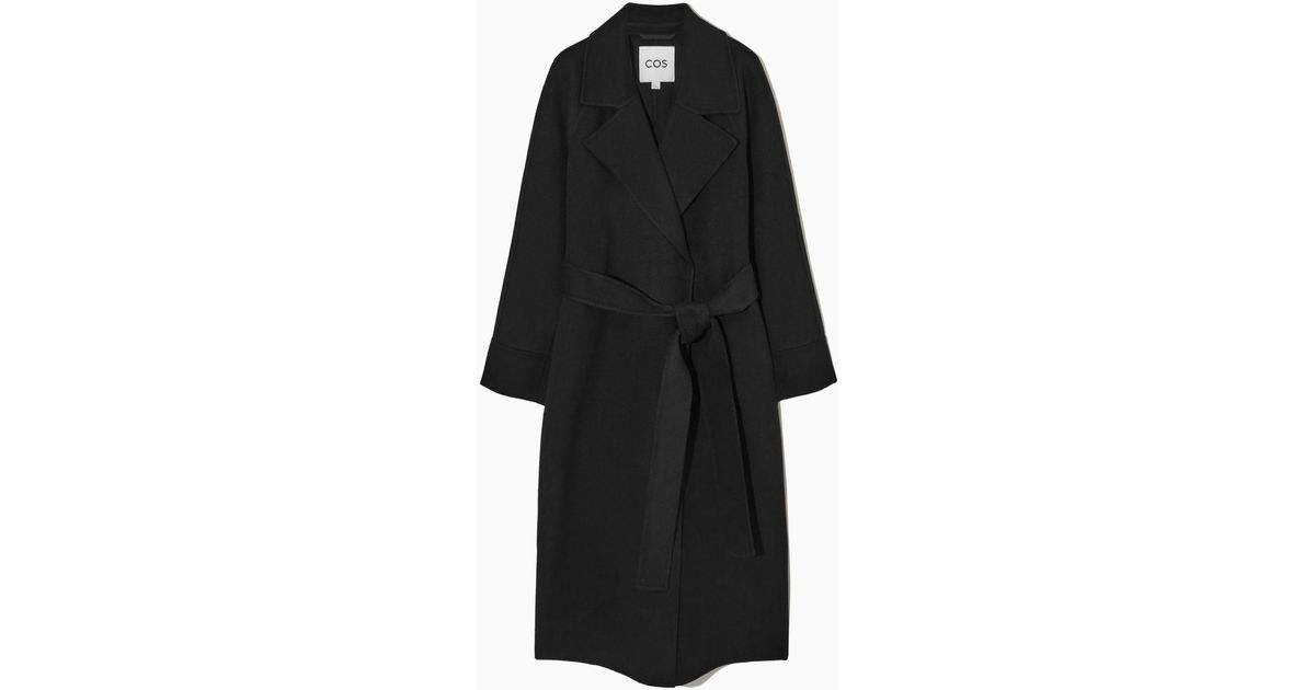 COS Belted Padded Shell Down Coat in Black | Lyst