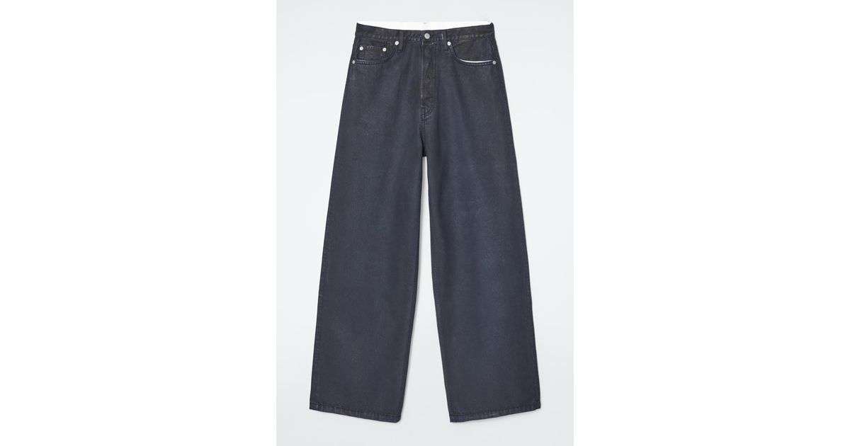 COS Volume Sprayed Wide-leg Jeans in Blue | Lyst