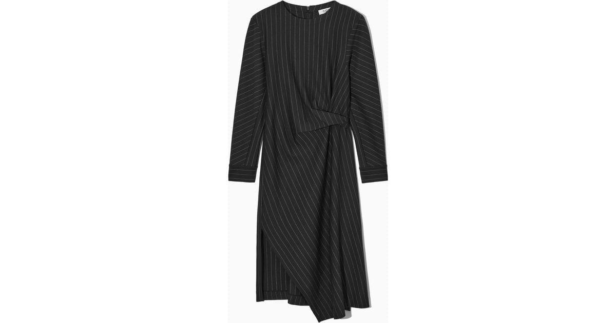 cos power shoulder midi dress COS Power-Shoulder Midi Dress