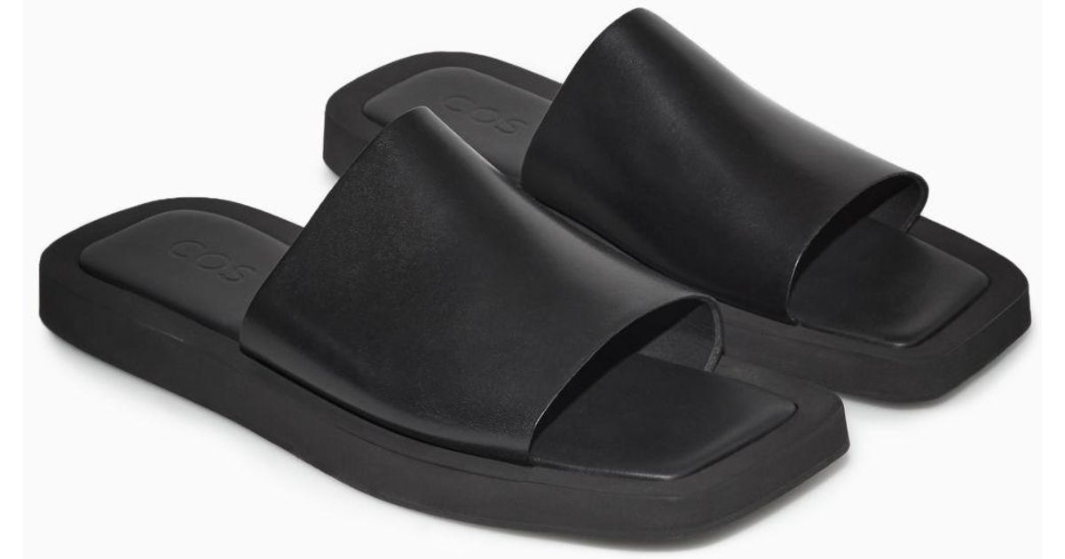 cos leather slides