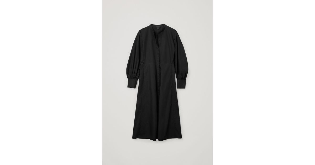 COS Cotton Volume Sleeve Midi Shirt 