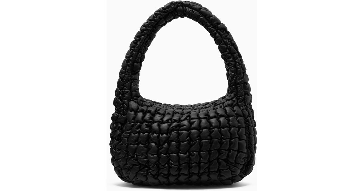 COS Quilted Oversized Crossbody Bag Leather in Black Lyst UK