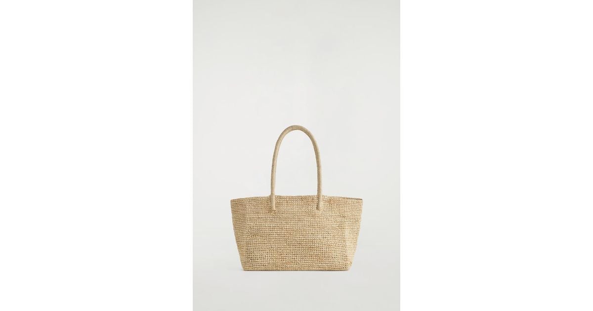 COS Hand-woven Tote Bag - Raffia in Natural | Lyst
