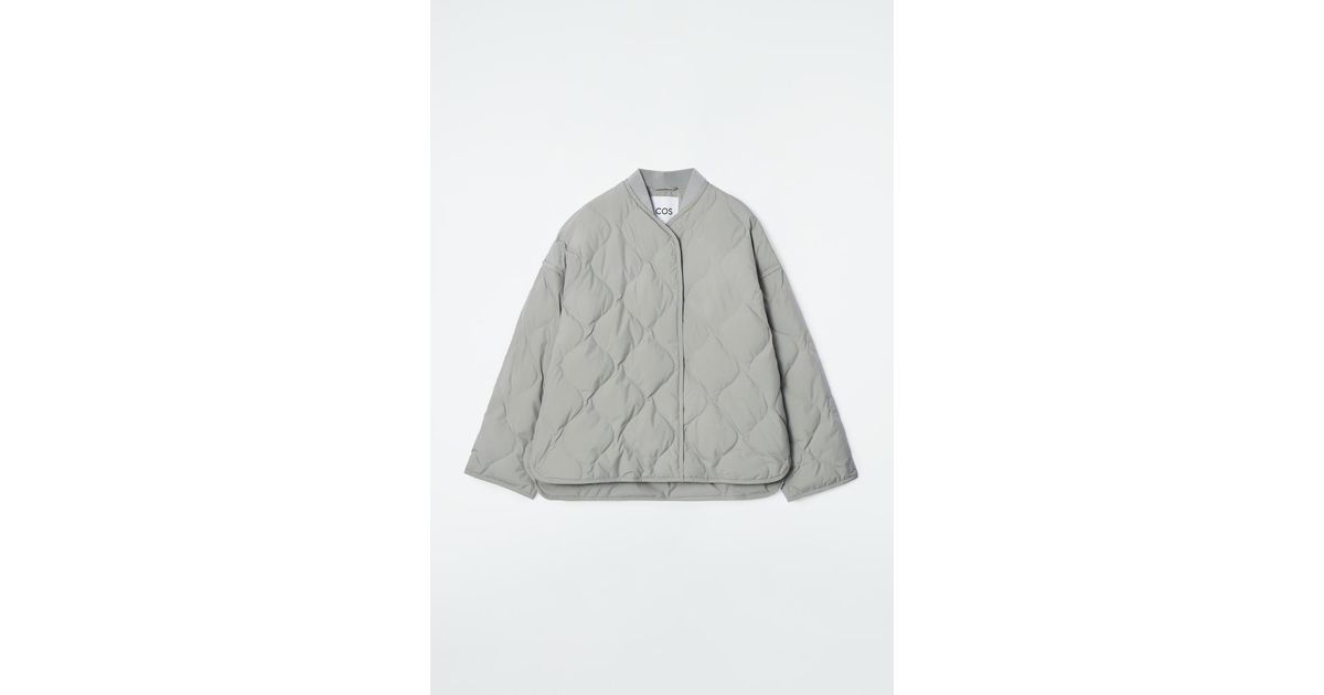 COS Oversized Quilted Jacket in White | Lyst