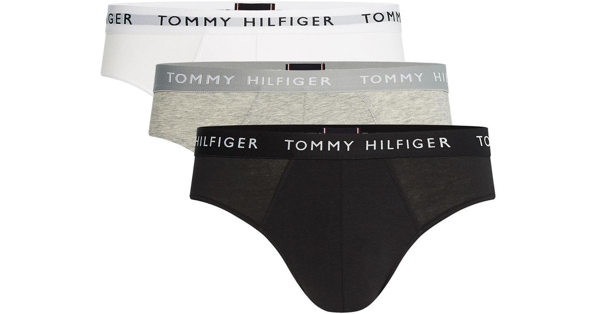 Tommy Hilfiger Core 3 Pack Brief Brief in White Grey Heather Black