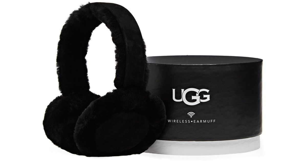 UGG Sheepskin Bluetooth Ear Muffs in Black Lyst UK