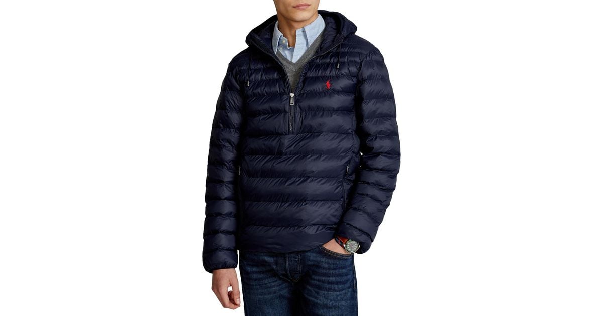 Polo Ralph Lauren The Packable Hooded Pullover Jacket in Blue for Men | Lyst