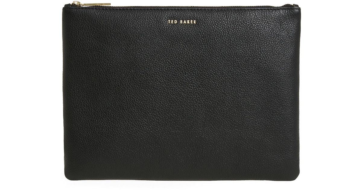 Ted Baker Edamie Large Leather Pouch Handbag in Black Lyst