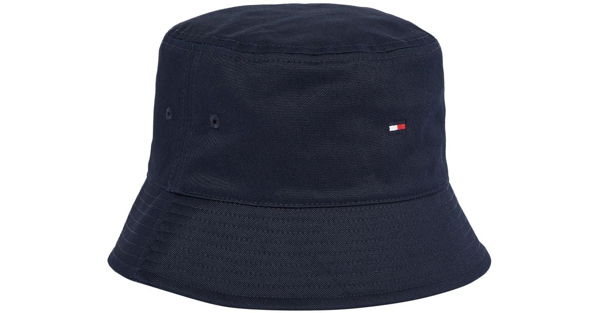 Tommy Hilfiger Essential Flag Bucket Hat in Blue | Lyst