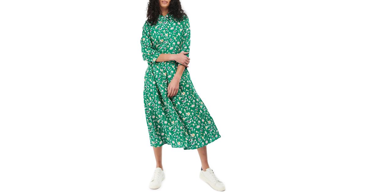 Barbour Rosoman Dress in Green | Lyst UK