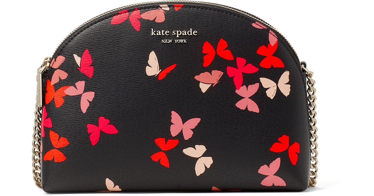 Kate Spade Spencer Butterfly Cluster Printed Pvc Double Zip Dome