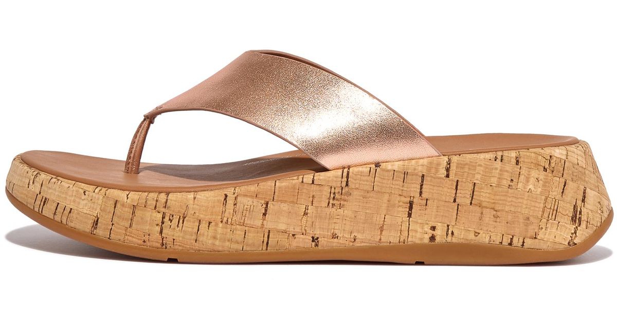 Sandalias Fitflop F-MODE Leather Flatform - Mujer Creme | Plataforma