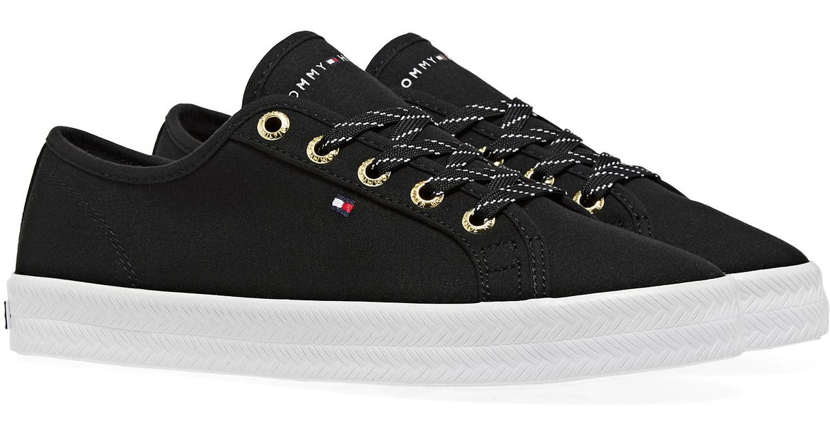 Tommy Hilfiger Essential Sneaker Shoes in Black | Lyst