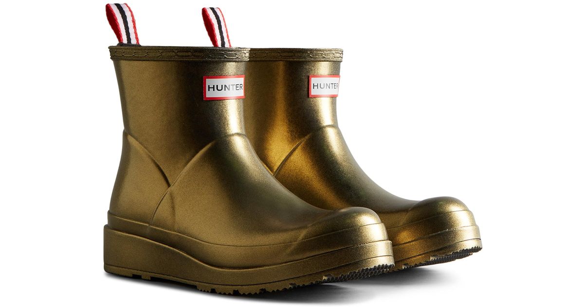 HUNTER Original Play Boot Short Nebula Wellington Boots in Green Lyst UK