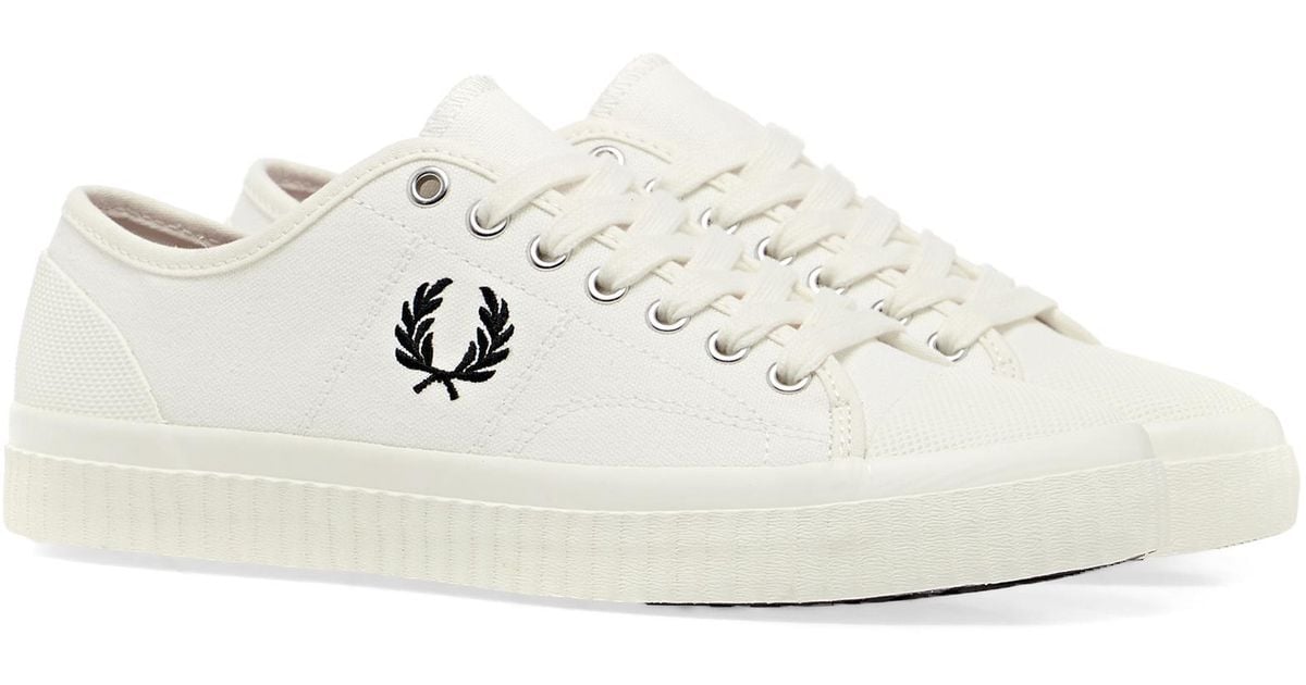 Chaussures Hughes Low Canvas Fred Perry En Coloris Blanc Lyst 