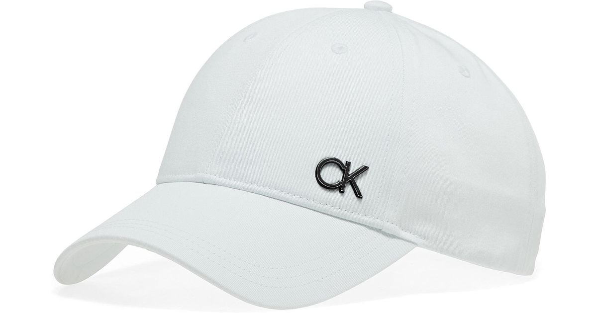 Calvin Klein Ck Outlined Cap in White for Men | Lyst