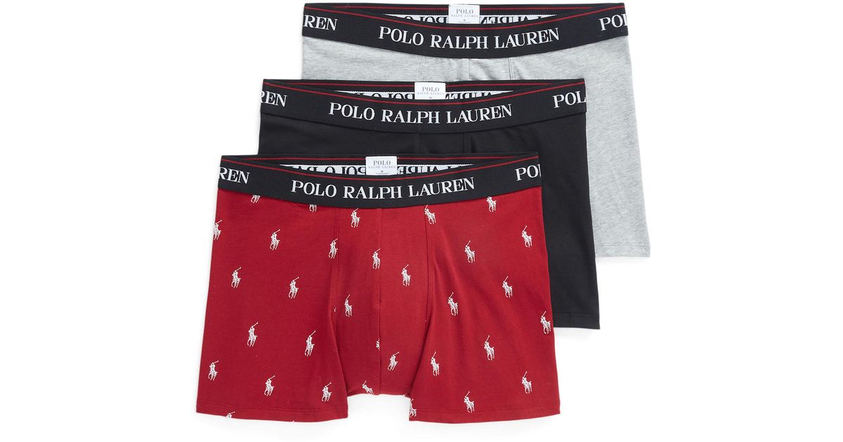 Polo Ralph Lauren Boxers 3 Piece in Red for Men | Lyst