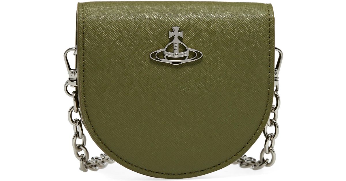 Vivienne Westwood Saffiano Nano Saddle Crossbody Handbag in Green Lyst