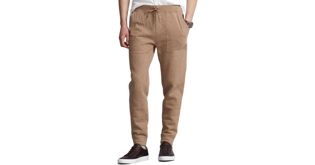 Polo Ralph Lauren Double Knit Jogging Pants in Natural for Men | Lyst