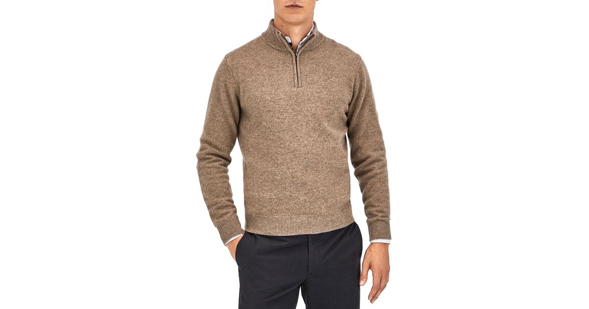 Hackett Lambswool Half Zip Sweater for 