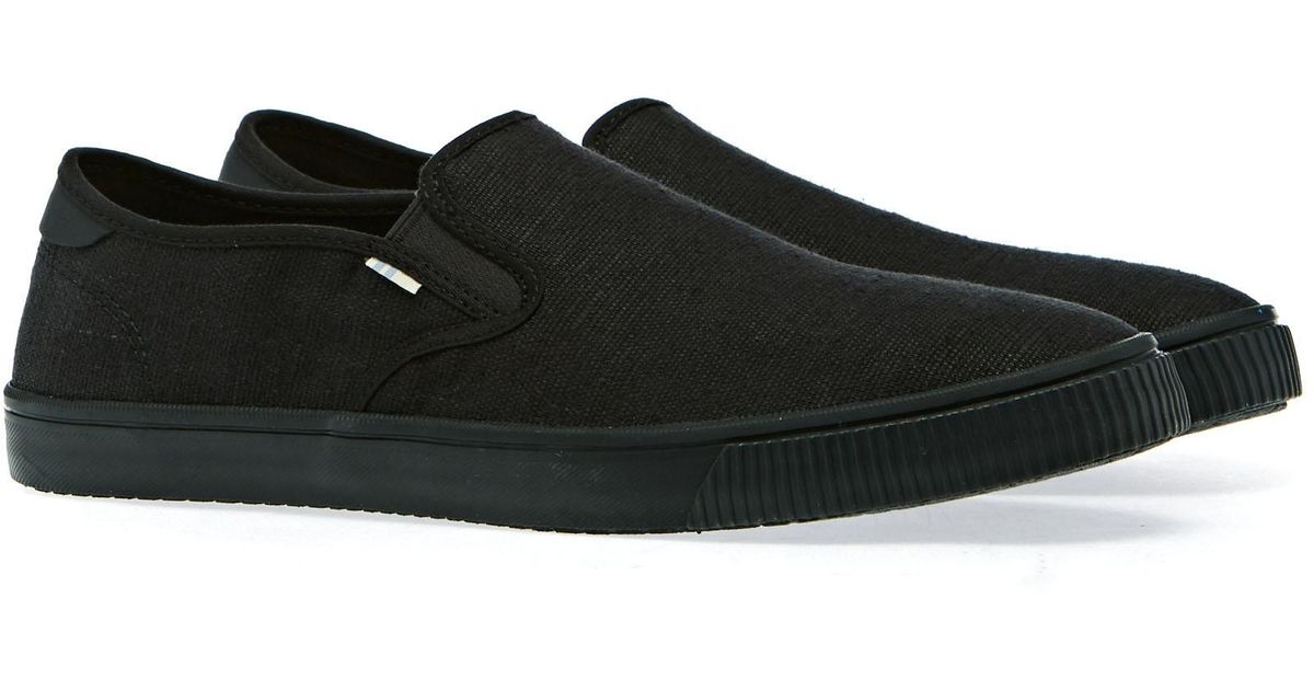 TOMS Canvas Baja Slip On Trainers in Black for Men | Lyst