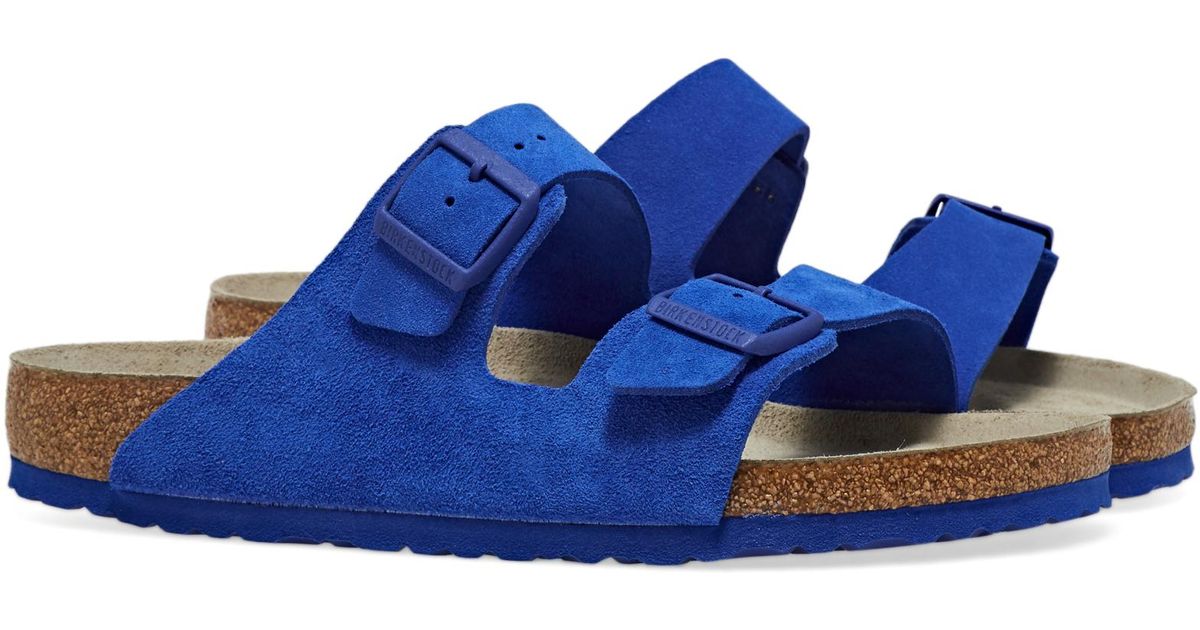 Birkenstock Arizona Sfb Vl Suede Regular Sandalen in het Blauw | Lyst NL