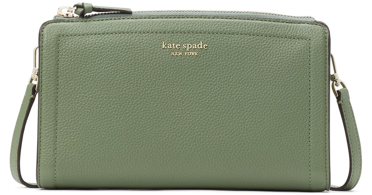 Kate Spade Knott Pebbled Leather Small Crossbody Handbag in Green Lyst UK