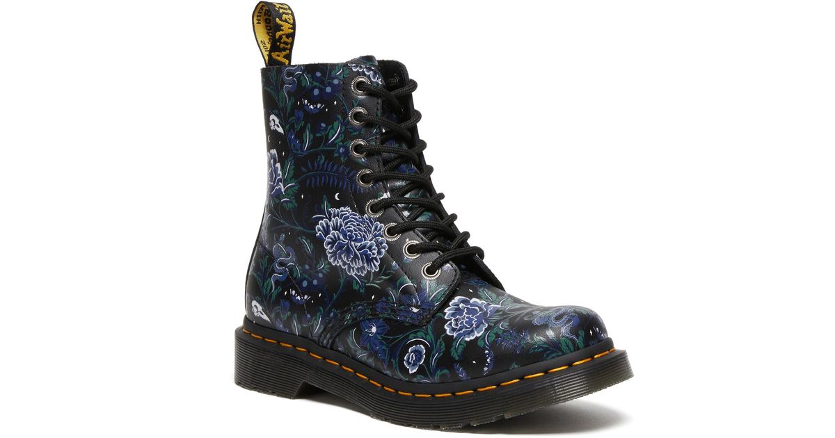 Dr. Martens 1460 Pascal Virginia Leather Boots in Blue | Lyst
