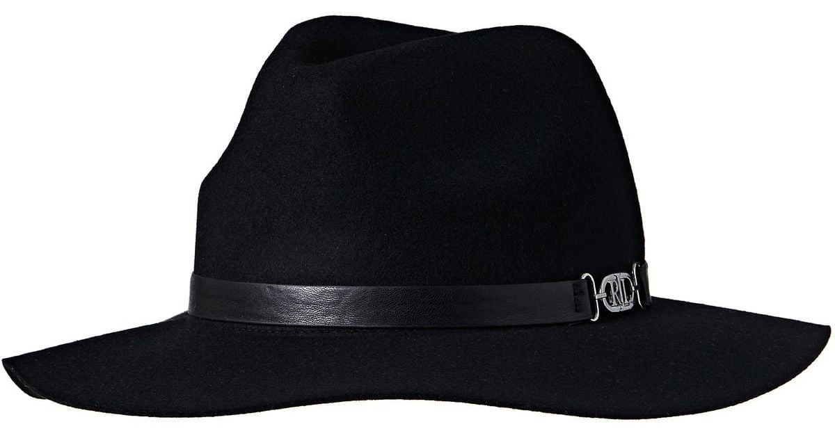 Lauren by Ralph Lauren Fedora Hat in Black Lyst