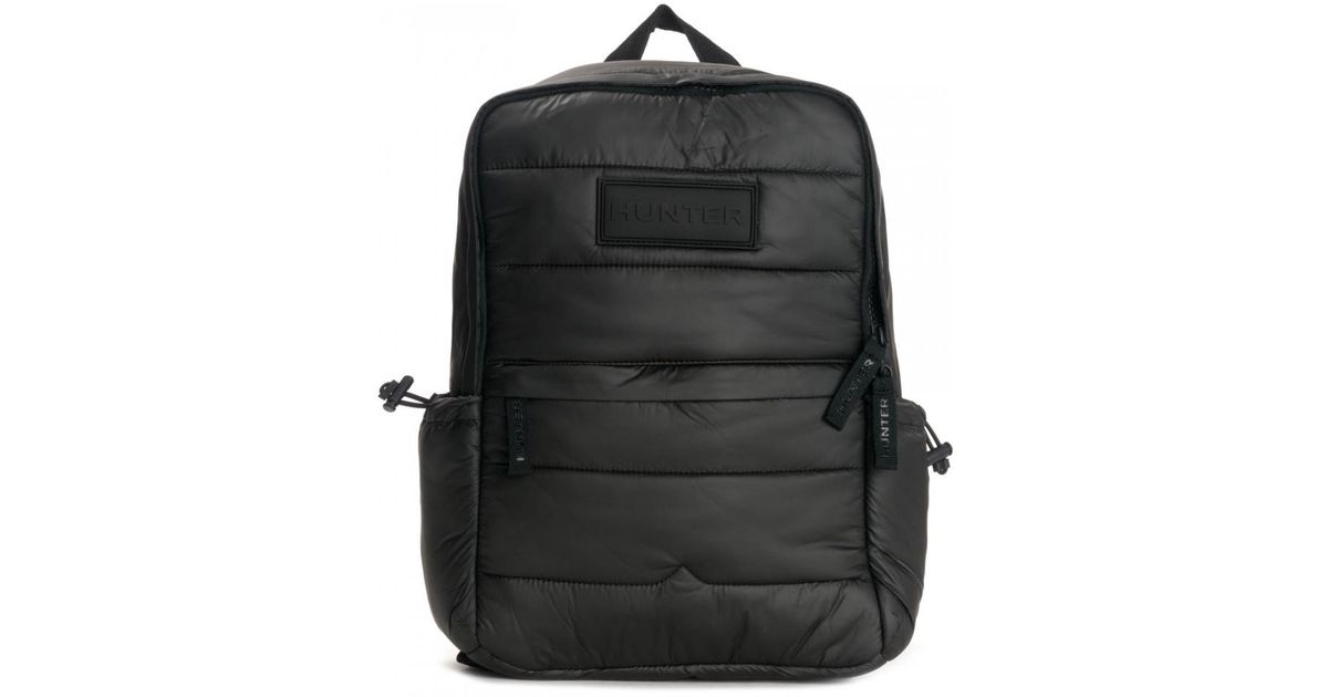 black puffer backpack