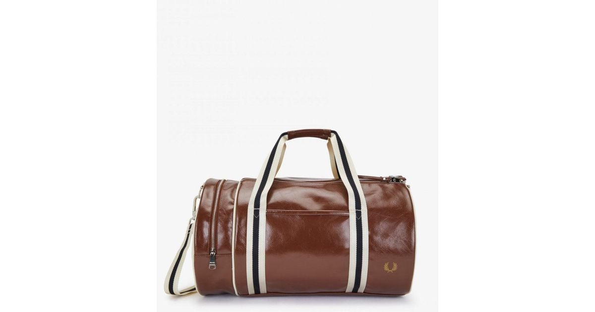 Fred Perry Classic Barrel Gym Bag in Brown for Men Lyst UK