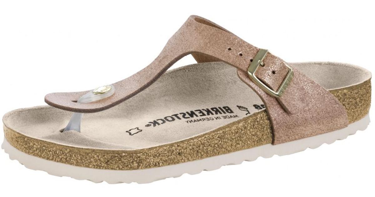 birkenstock gizeh washed metallic