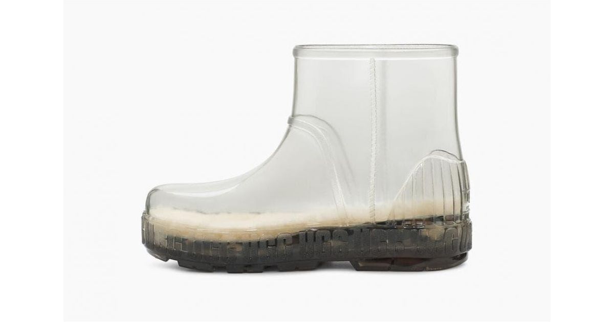 UGG Synthetic Drizlita Clear Rain Boots in Black (White) | Lyst
