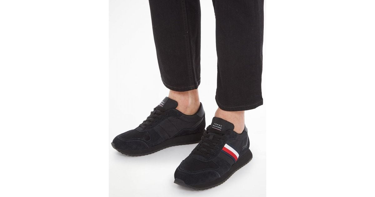 Tommy hilfiger suede on sale mix sneaker
