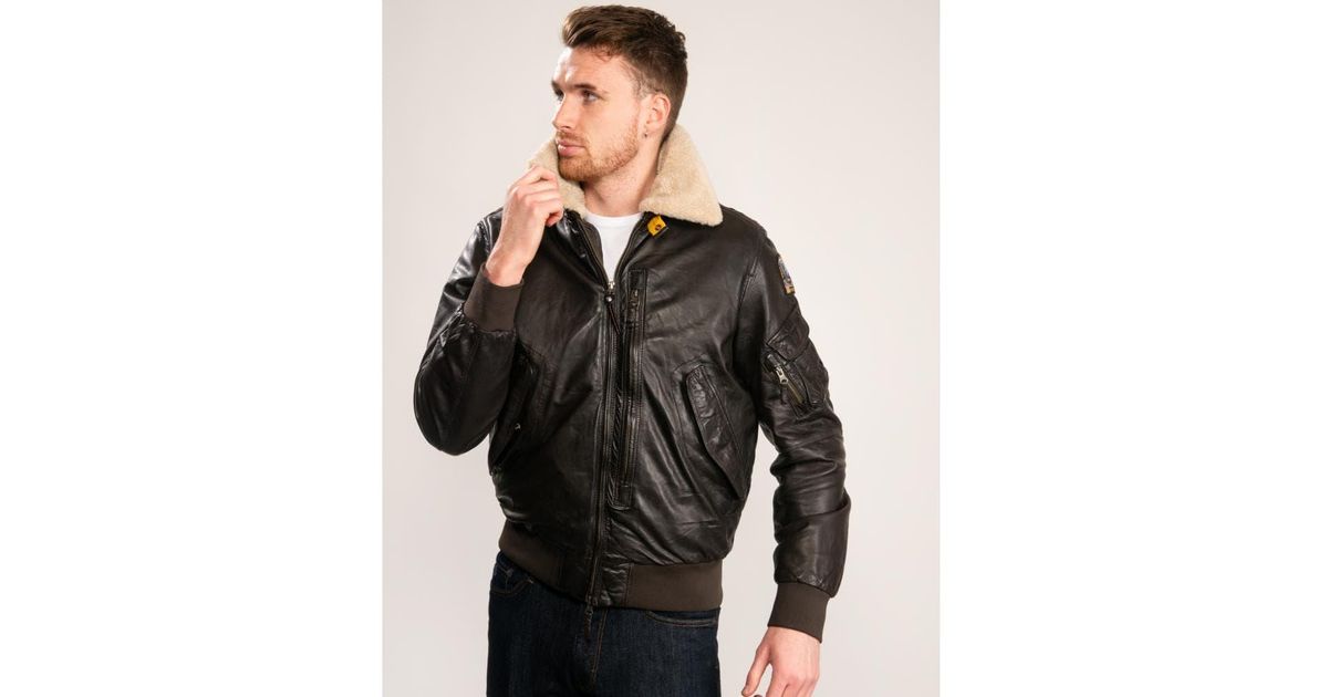 parajumpers josh leather jacket