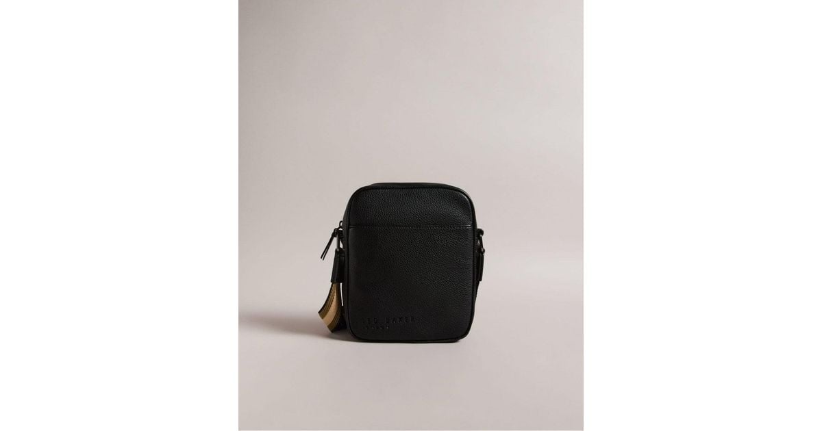 Ted Baker Logo Webbing Leather Crossbody Camera Bag Black main image 0
