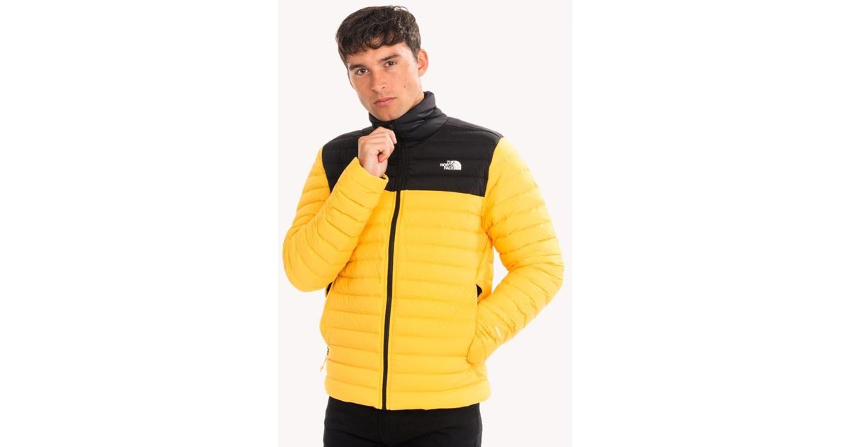 The North Face Stretch Down Jacket in Yellow for Men | Lyst