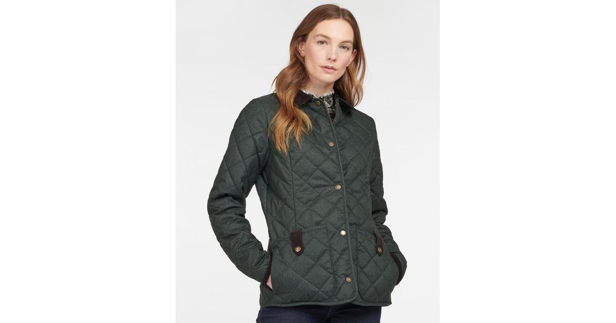 Barbour Snowhill Quilted Jacket in Green | Lyst Australia