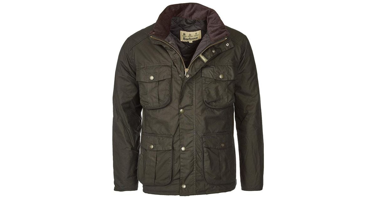 Barbour Cotton Winter Mens Utility Wax Jacket in Olive (Green) for Men |  Lyst